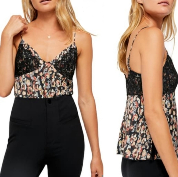Free People Other - Free people printed lace camisole